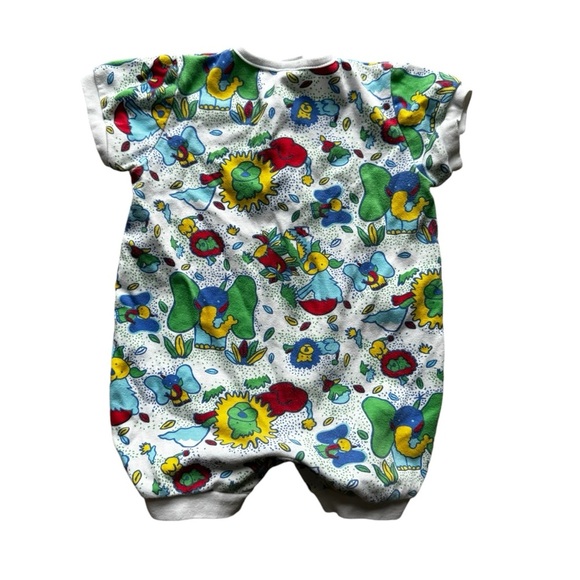 Vintage Agabang Baby Toddler 18 Month Romper Zoo Animals Lions Elephant 80s - Picture 2 of 7